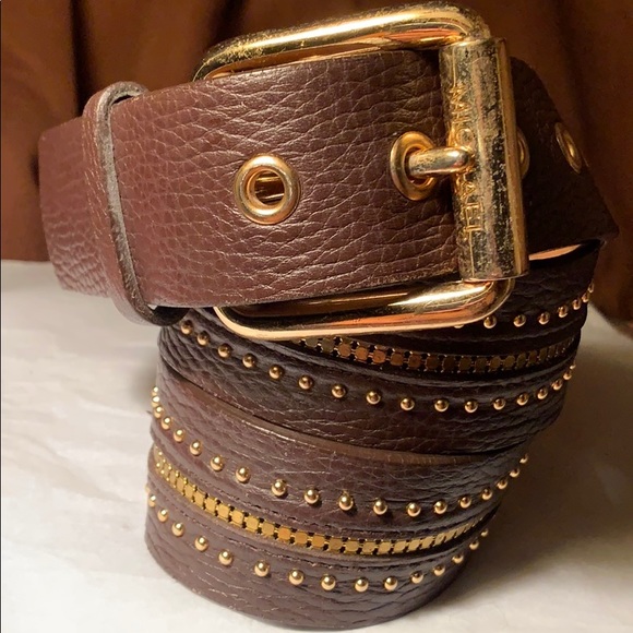 MICHAEL Michael Kors Accessories - Michael Kors leather inlay/studs belt in EC